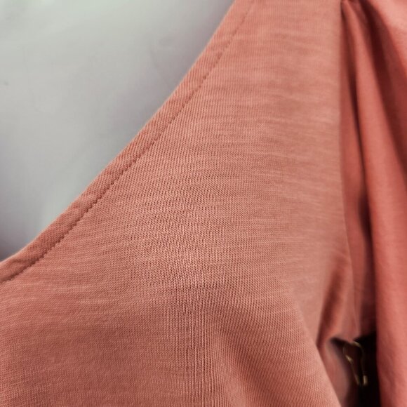 Nation LTD Oralia Flounce Puff Sleeve Mini Shift Dress in Pink Cheek Size XS NEW - Picture 4 of 14